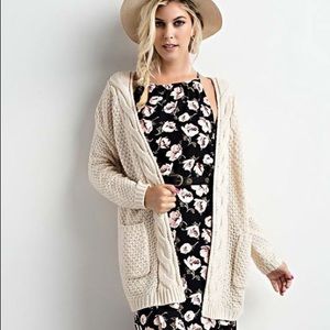 Cable Knit Boyfriend Cardigan